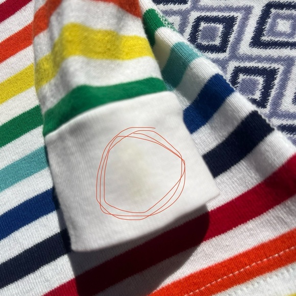 Primary "Ivory Rainbow" PJ Long-Sleeve Top and Pants, Size 6-7, Play - Picture 6 of 12